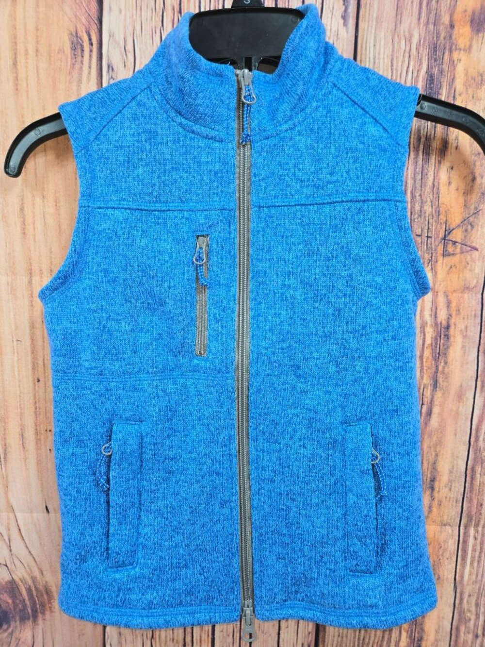 johnnie-O Kids Blue Sleeveless Vest Size 6 Zipper Front & Pockets